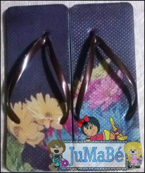 Chinelos Personalizados Flores
